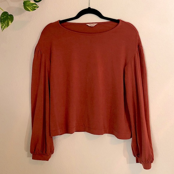 Madewell long sleeve, wide sleeves, burnt Orange - Picture 1 of 10